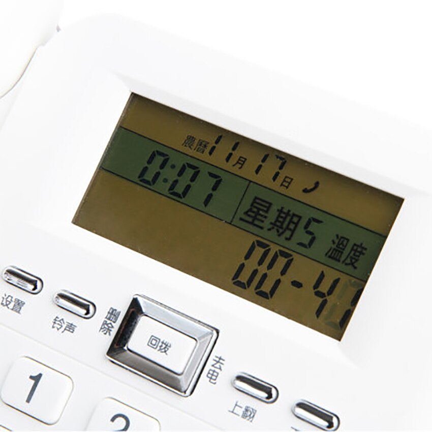 Corded Telephone Phone with Speakerphone and Caller ID, Adjustable LCD Brightness, Number Voice Report, for Home Office