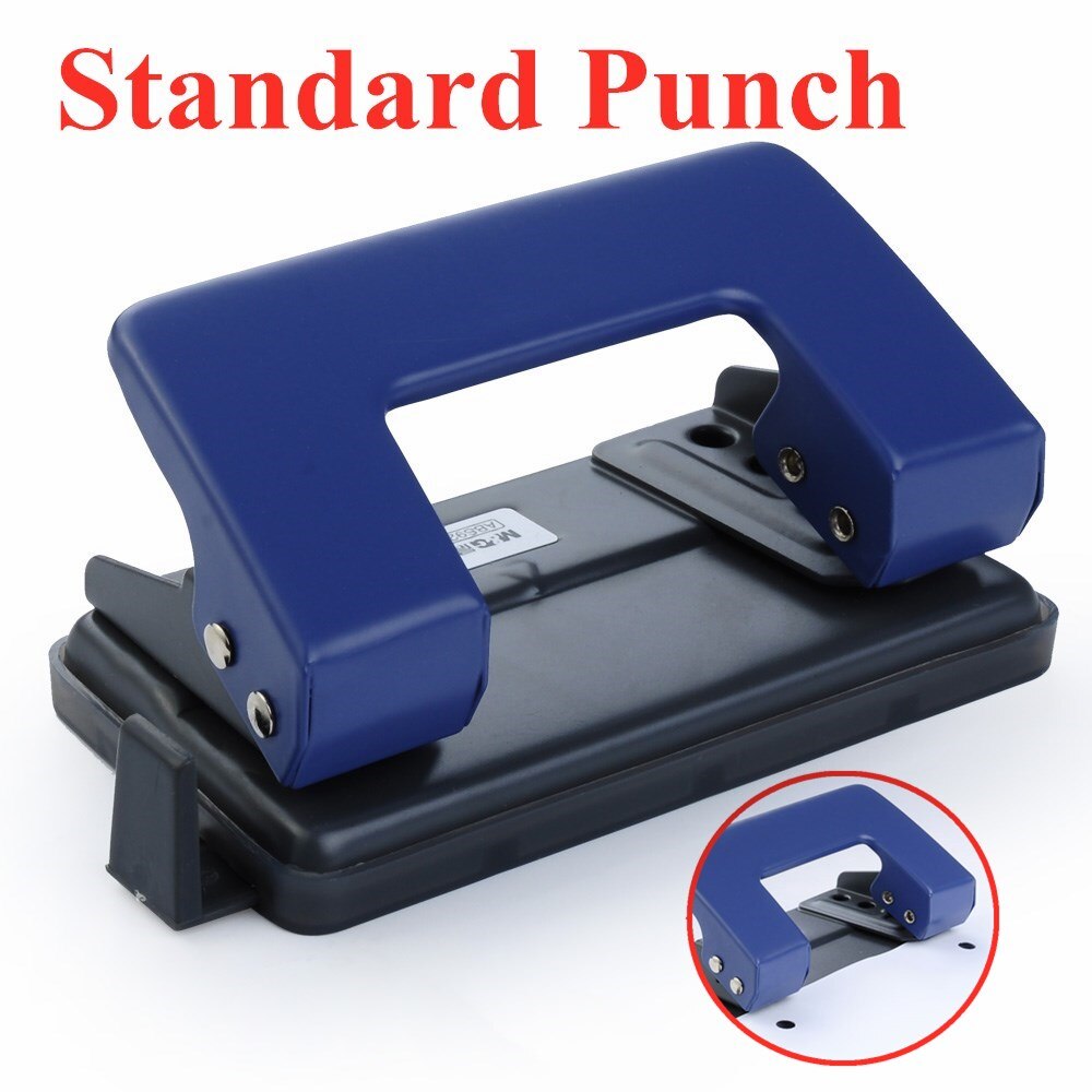 M & G 6Mm Diameter Kan Gebruik 10 Pagina 'S Twee Hole Standaard Puncher Papier Punch Ponsmachine Met Liniaal willekeurige Kleur ABS92646