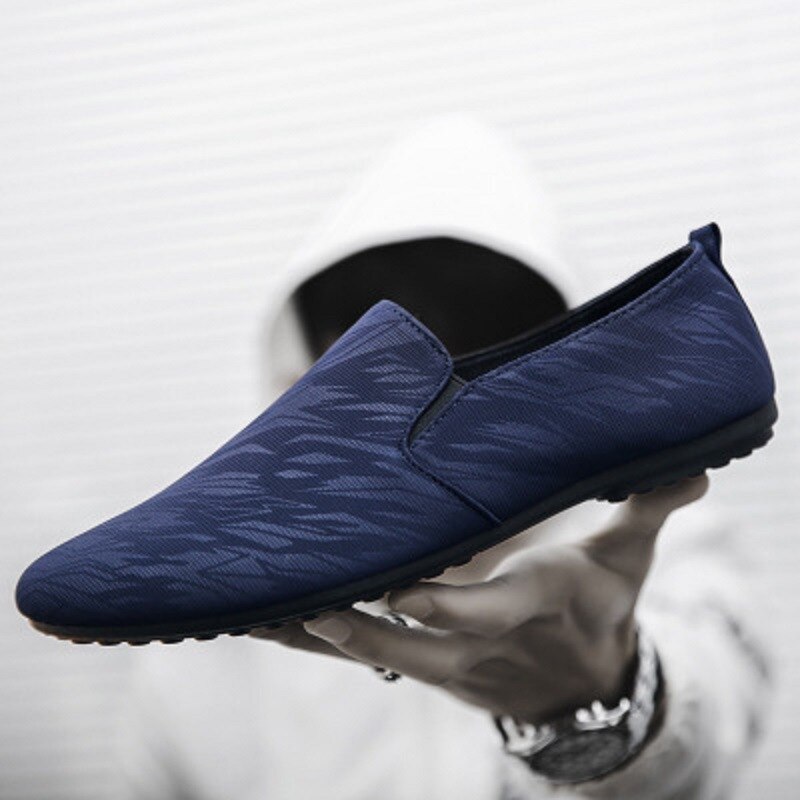 Zapatos hombre Chaussures Platten Schuhe Männer Unterhose-an Flache Müßiggänger Frühling Herbst Männer lässig Schuhe Gemischte Farben wohnungen: Blau / EUR 44
