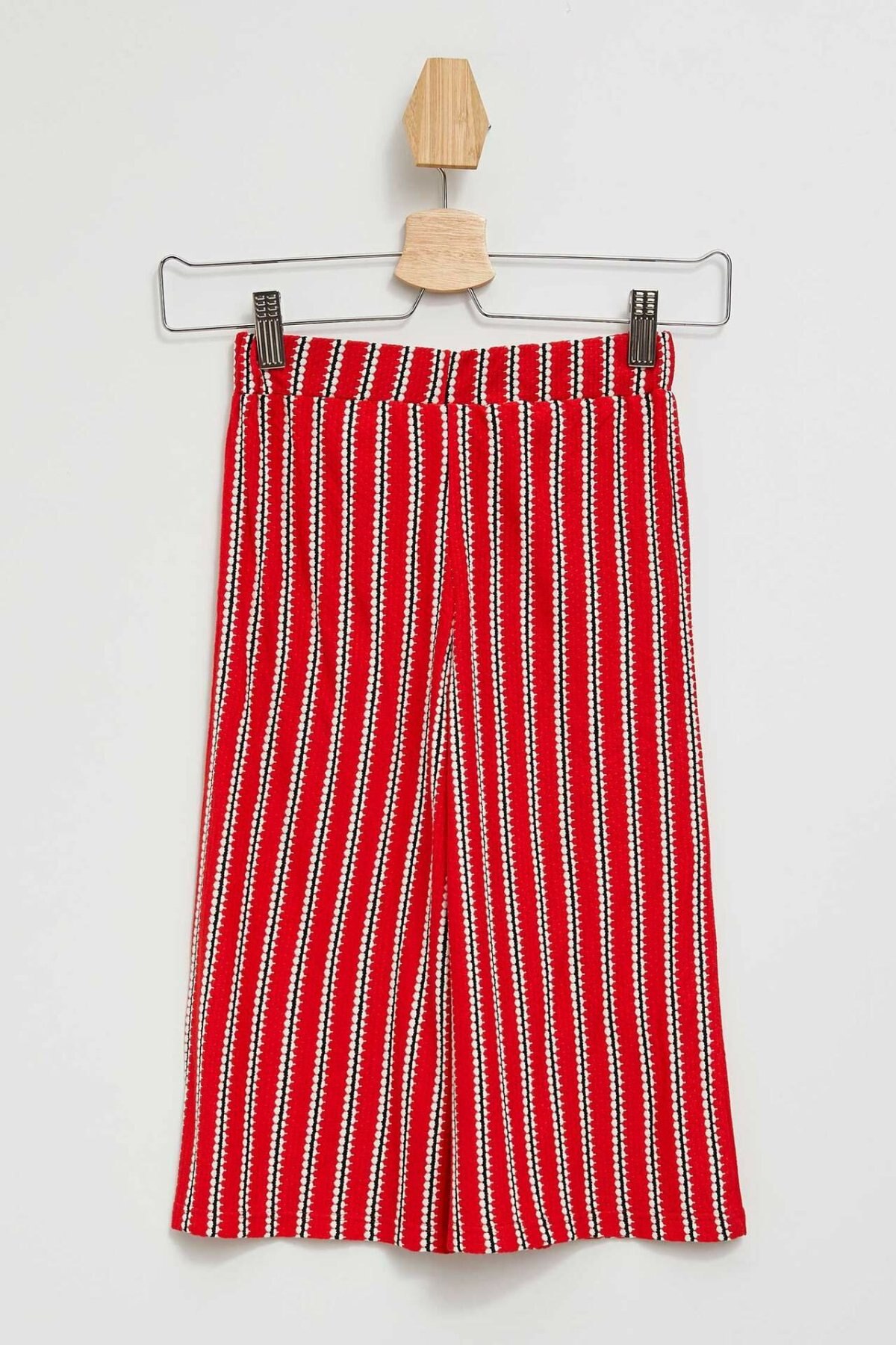 DeFacto Girl Summer Loose Red Striped Long Pants Girls Casual Wide-leg Pants Girls Elastic Trousers-M3549A619HS