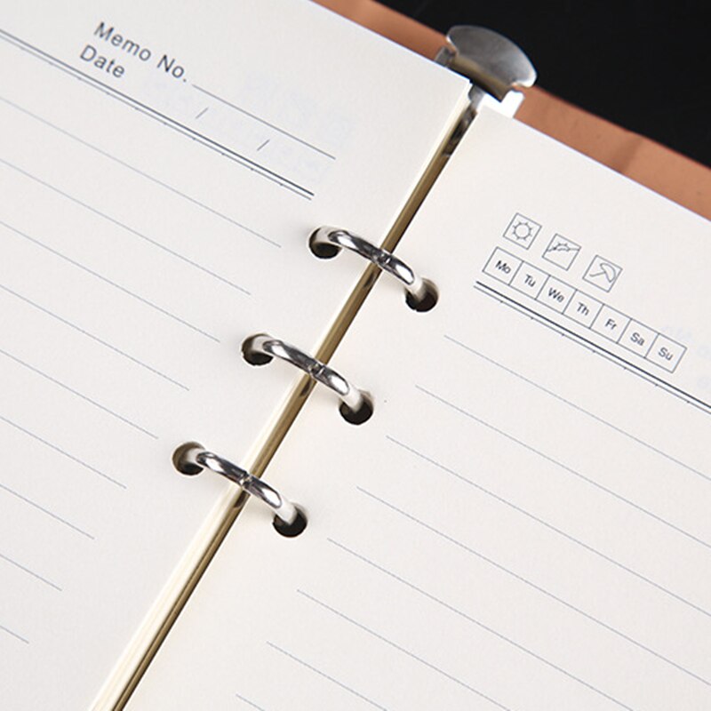 A5 Loose-leaf Notebook School Supplies High PU Notebook Planner Notepad Meeting Record Book Business Office Book