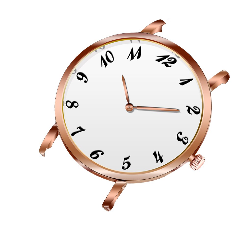 Drei Zifferblätter ziffer uhr kopf armbanduhr zubehör unisex uhren: 1