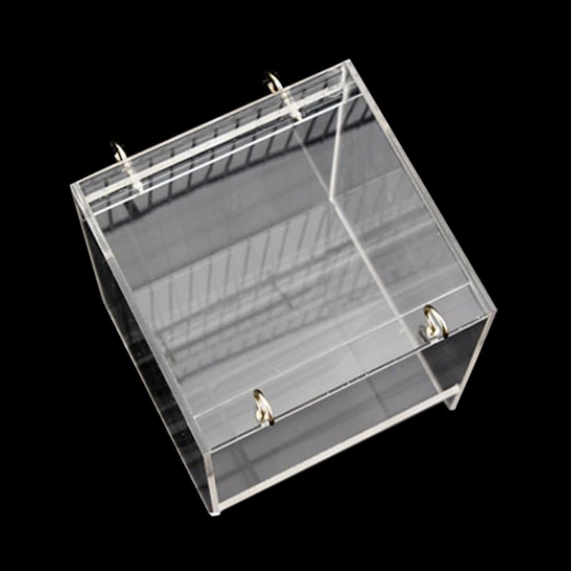 Luksus fuglebad bur justerbart hængende opgraderet stort med klar udsigt forsyninger: Model-l