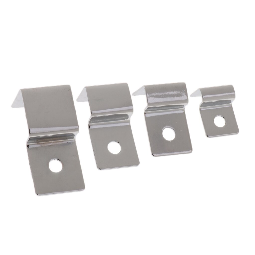 4 stk akvarie glas dæksel støtte akvarium låg dæksel beslag holder rustfrit stål clip støtte 4- pakke  - 5/8/12/19mm