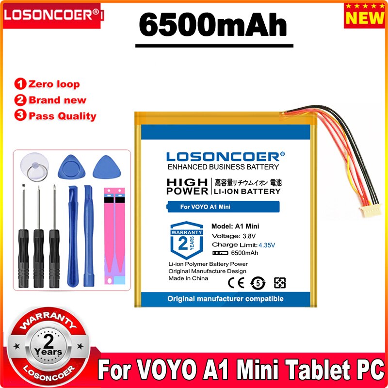 Losoncoer 6500Mah Tablet Batterij Voor Voyo A1 Mini Tablet Pc