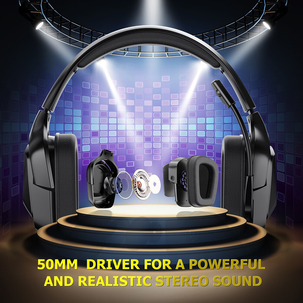 ONIKUMA K20 Gaming Headset - 3.5mm Wired, RGB Lighting, Noise-Cancelling Mic for PC, Tablet, Smartphone