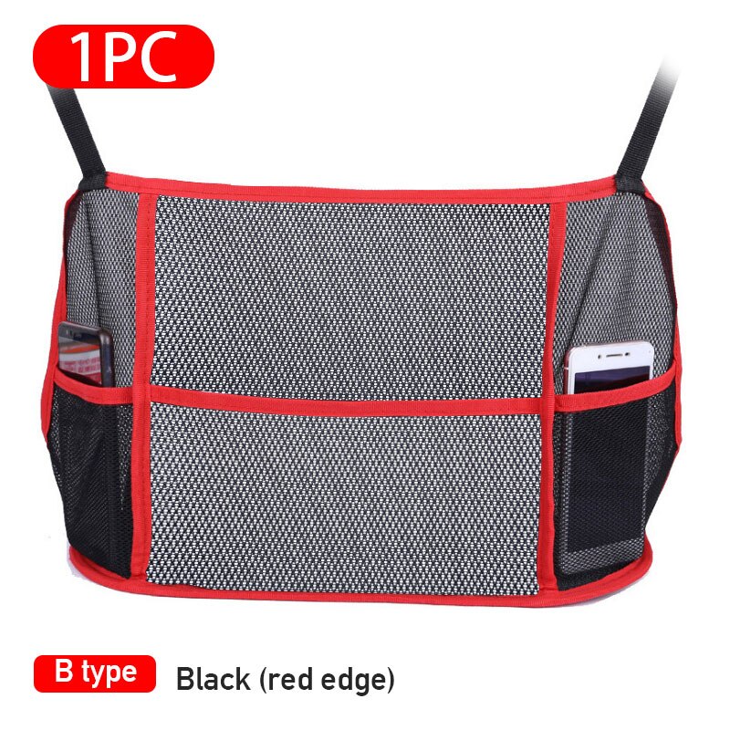 Car Net Pocket Seat Back Mesh Organizer Handbag Holder Net Bag Barrier of Backseat Pet Kid Auto Storage Pouch for Phone Document