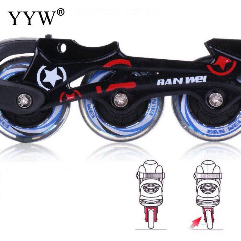 Roller Skate 2 In 1 Inline Double Row Skates Adjustable Pu Rubber Wheels Shoes Sneaker Skating Children Black Boys Girls Shoes