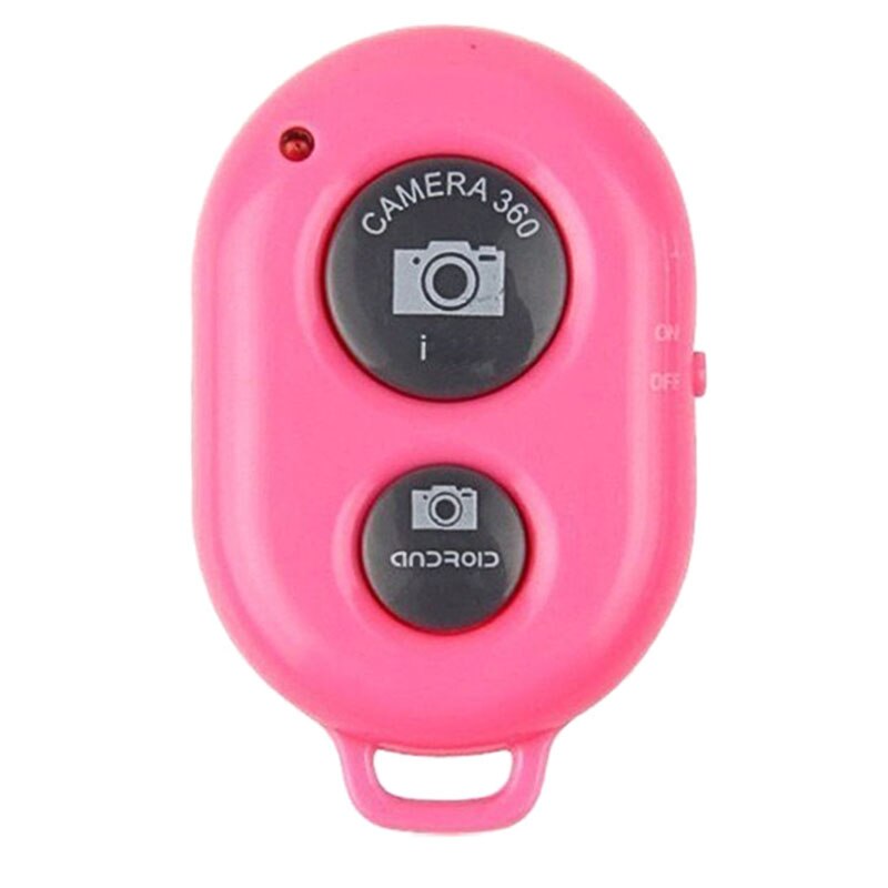 Wireless Bluetooth Smart Phone Camera Remote Control Selfie Stick Shutter for Android IOS AS99: Pink