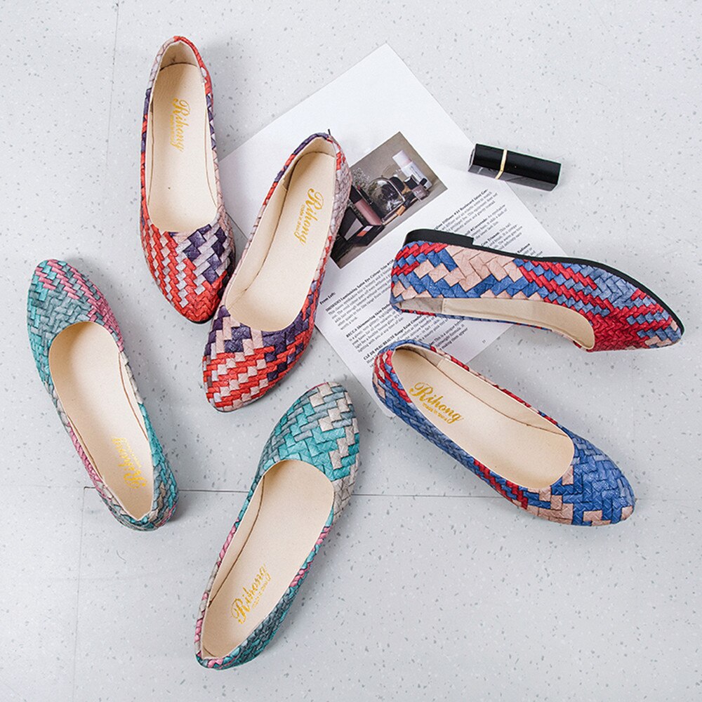 Est Women Suede Flats Basic Mixed Colors Pointy Toe Ballerina Female Pretty Flat Slip on Shoes