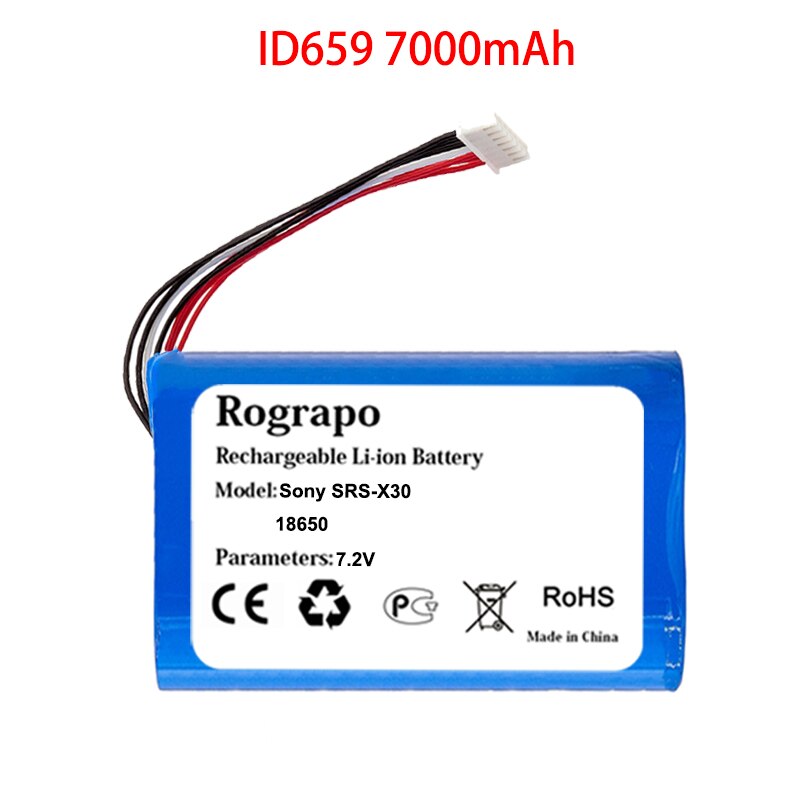 Bluetooth Audio ID659 Batterie Pour Sony SRS-XB40 SRS-XB41 ID770 JD770B, SRS-X30 SRS-XB3 SRS-XB30 Haut-Parleur: ID659 7000mAh
