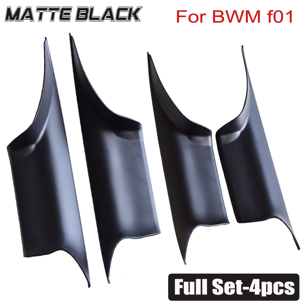 Manija de puerta Interior de coche de plástico ABS para BMW f01 f02 serie 7 730 740 750, Panel de tracción, molduras de Marcos, cubierta de fibra de carbono/negro brillante
