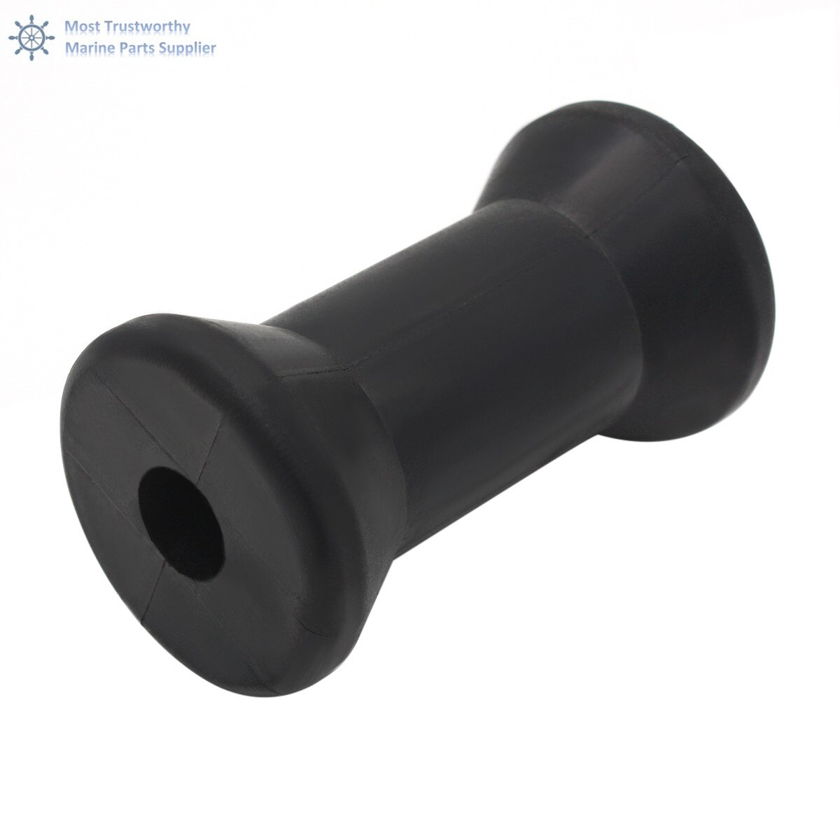 Båthenger svart gummiskrog/spolevals 4 "til 1/2 " skaft