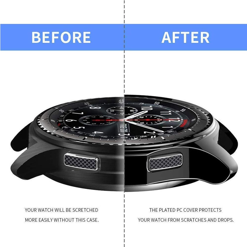 Watch Case for samsung Gear S3 Frontier Galaxy watch 46mm/42mm case TPU plated All-Around protective Cover watch Accessories