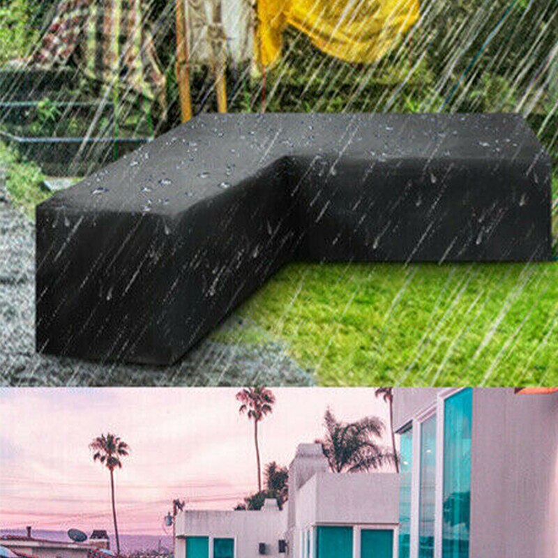 Waterproof Rattan Corner Furniture Cover Garden Patio Outdoor Sofa Protector Anti-Dust L Shape All-Purpose Covers Home Decor