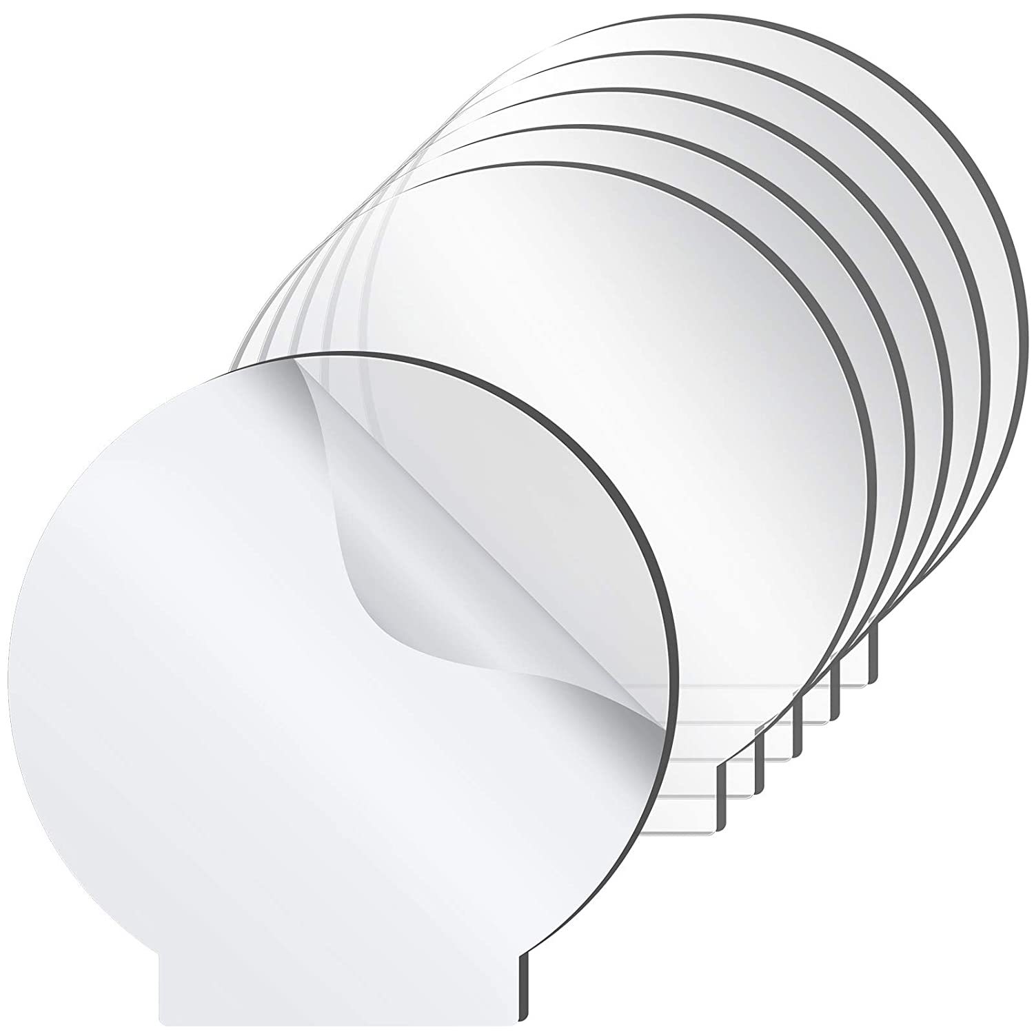 2Pcs/Set 2mm Acrylic Sheet Clear Cast Transparent LED Light Base Blanks Thick Panel Board with Protective Film DIY Display Stand: Golden