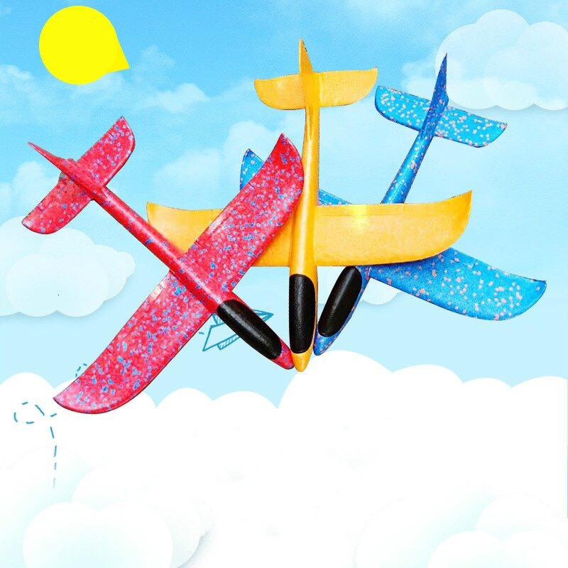 Epp Schuim Hand Gooien Vliegtuig Outdoor Lancering Zweefvliegtuig Vliegtuig Speelgoed Voor Kinderen Party Bag Vulstoffen Flying Zweefvliegtuig Vliegtuig Speelgoed 48Cm
