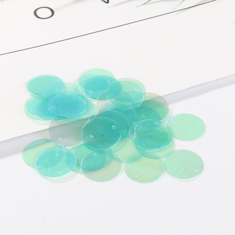 90Pcs/Lot Transparent Sequins 2cm Large Round Sequin Paillettes Sewing Craft With Side Hole for Women Garments DIY Accessories: Light Blur Transpare