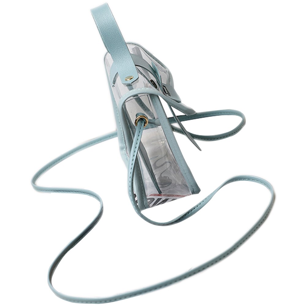 Frauen Taschen Damen transparent Gelee Süssigkeit Farbe Kleine Tasche Feste Persönlichkeit Große Schnalle Crossbody Schulter Handtasche