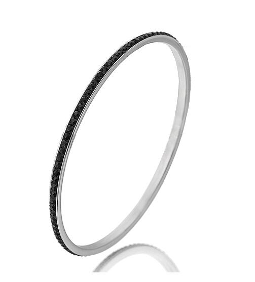 ZORCVENS strass di cristallo a due file pavimenta bracciali e braccialetti in acciaio inossidabile per accessori moda donna gioielli braccialetto: 82536