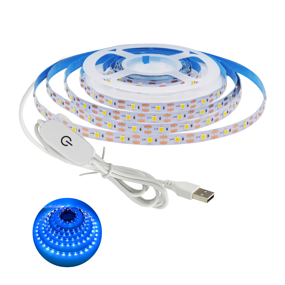 5V 2835 USB LED Streifen Licht 1m 2m 5m 30LED/m Dimmbare flexibel Lampe Band für TV Hintergrundbeleuchtung Zimmer Küche Beleuchtung Lampe Dekoration: Weiß / 5m