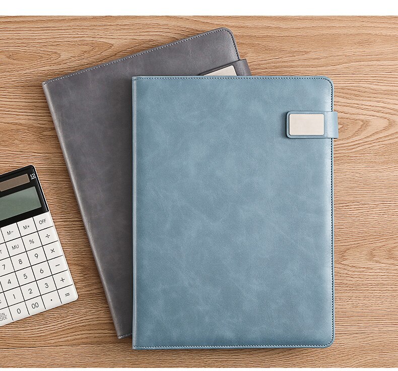 Multifunctional PU Leather A4 File folder Writing Pad Business Sign Conference Padfolio Folder Document Organizer