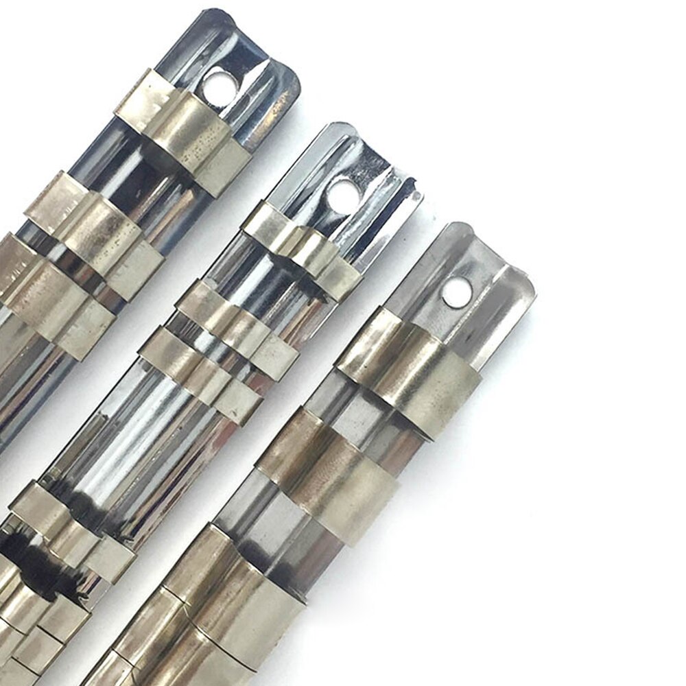 3pcs/set Carbon Steel 8 Socket Rack Storage Divider Rail Tray Holder Brackets Shelf Stand Tool Organizer Socket Wrench Storage