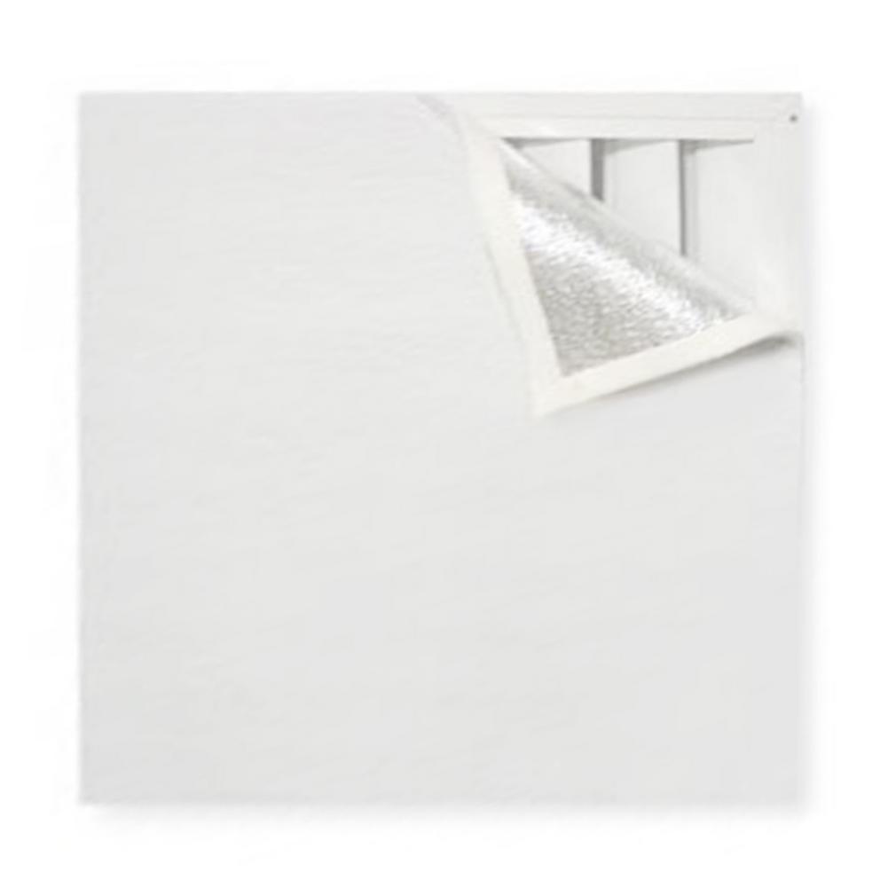 Attic Fan Cover Aluminum Film Shutter Seal Cover Attic Vent Insulation Sealer: 129X129cm