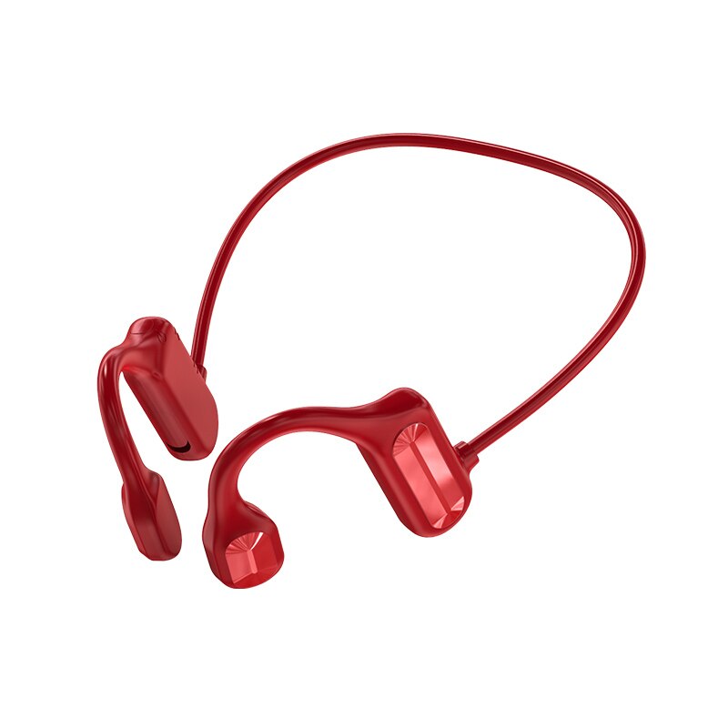 Uniwersalny zestaw słuchawkowy Bone Conduction bezprzewodowy zestaw słuchawkowy Stereo sport do laptopa Tablet Iphone Mini HIFI wodoodporny zestaw słuchawkowy: red