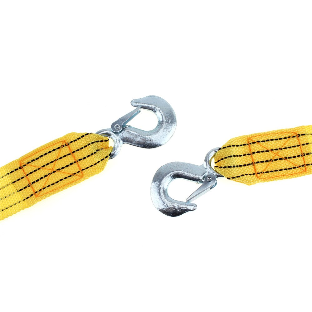 3 Tons 4 Meter Flsorescence Universal Car Tow Cable Towing Strap Rope with Hooks