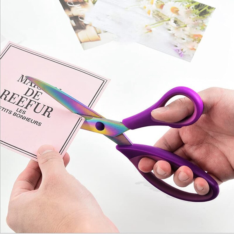 Pack Of 3 Sharp Scissors, Dressmaking Scissors, Fabric Scissors, Titanium Scissors, Multi-Purpose Scissors