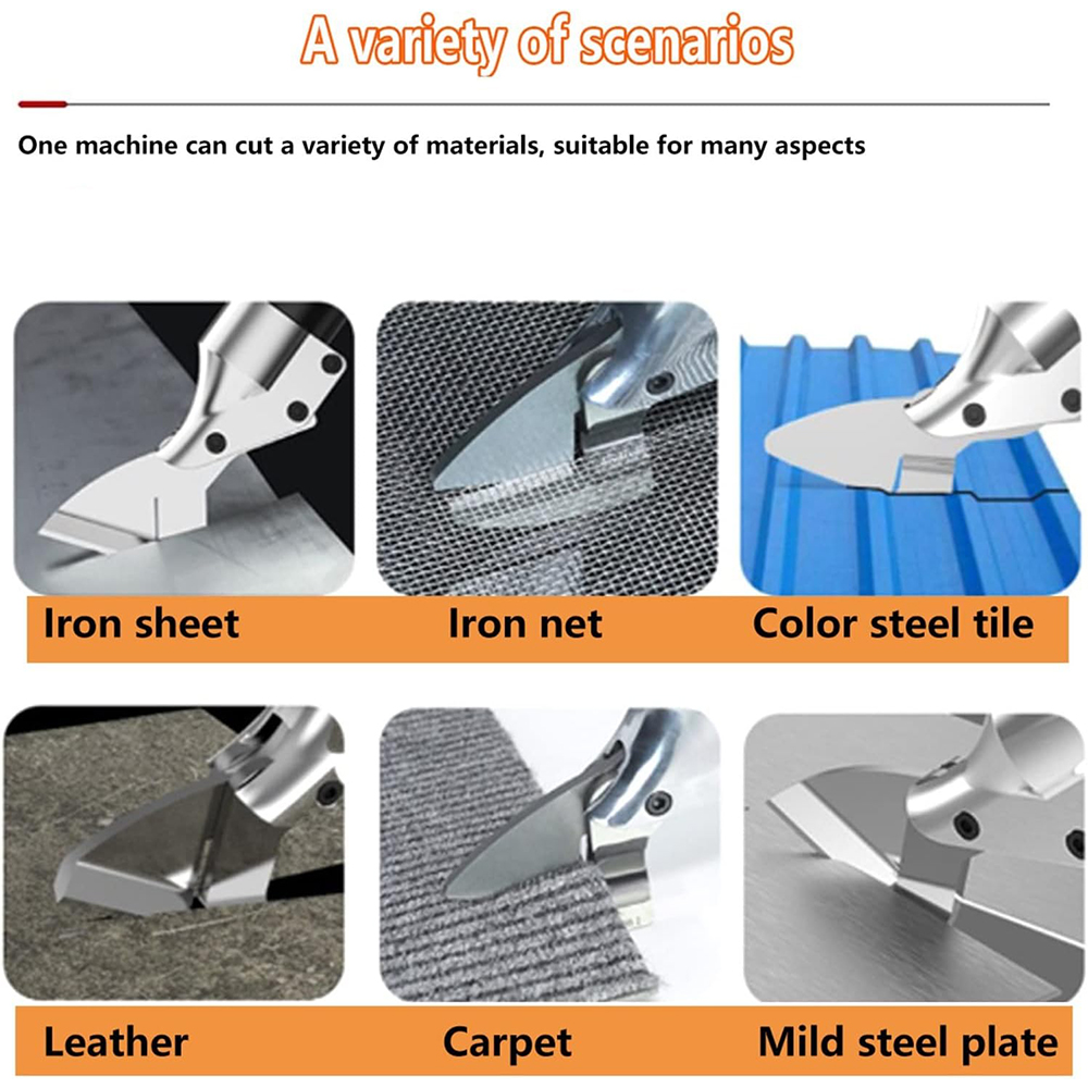 Børsteløs elektrisk metallsaks, 450w elektriske sakser, led-jernsaks, metallskjæreverktøy for makita/dewalt/milwaukee