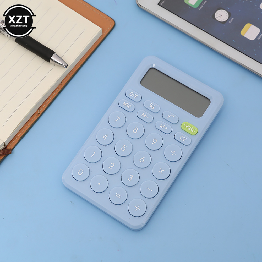 Mini calculadora de escritorio de 8 dígitos, herramienta de contabilidad comercial financiera con botón grande, adecuada para estudiantes de escuela, suministros para pequeñas empresas