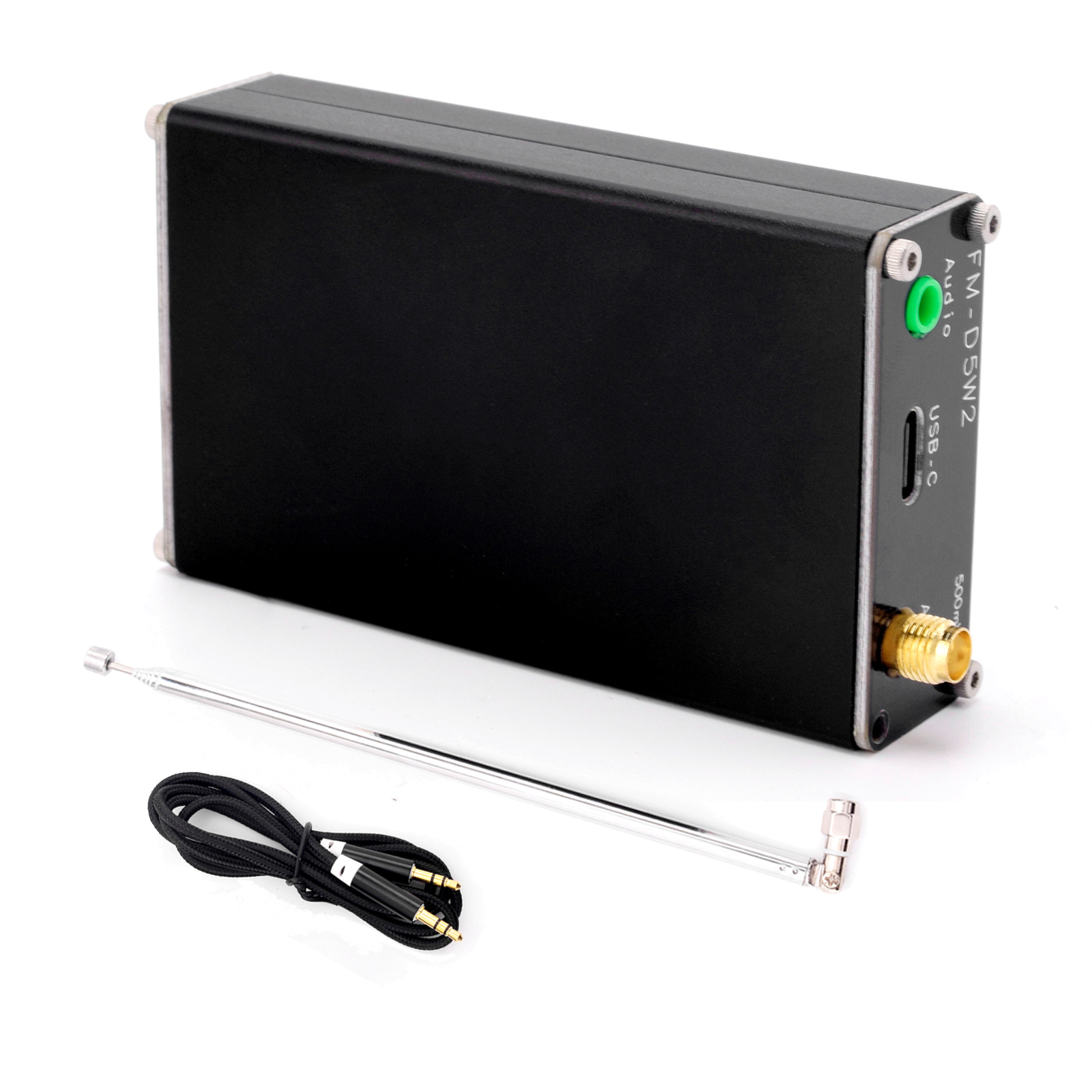 2km 0.5W FM Transmitter 76M-108Mhz Digital Display Stereo FM Transmit TYPE-C USB Churches CAR Radio Broadcast Campus Station