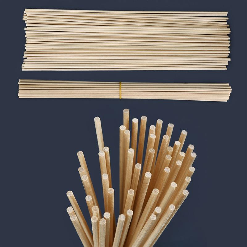 Round Wooden Stick 300mm Long DIY Wood Handmade 3/4/6/8/10/12/14mm Diameter Durable Dowel Building Model Woodworking Tool