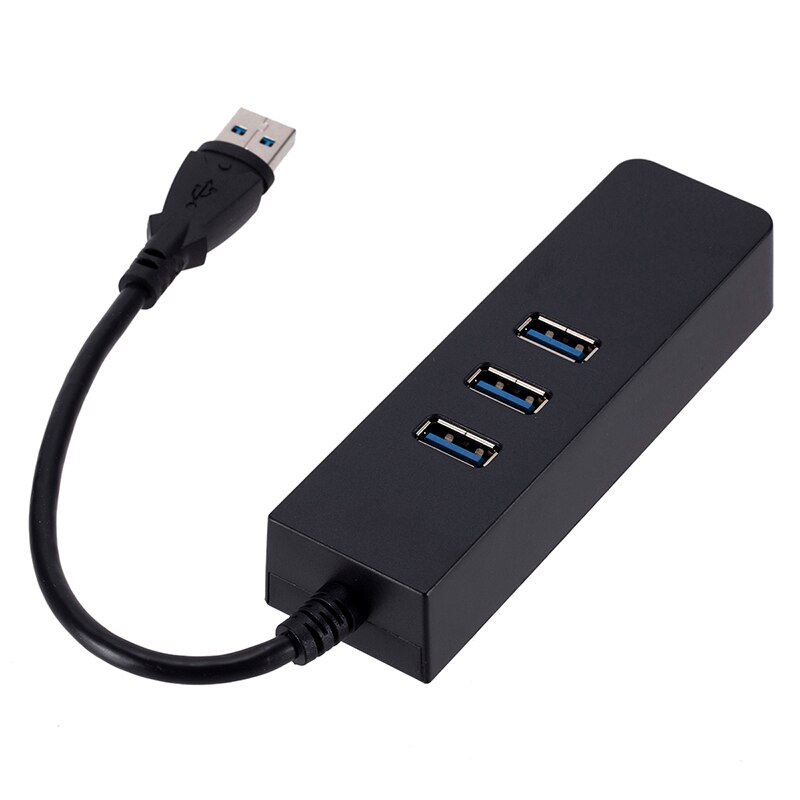 3 Ports USB 3.0 Gigabit Ethernet Lan RJ45 Network Adapter Hub To 1000Mbps