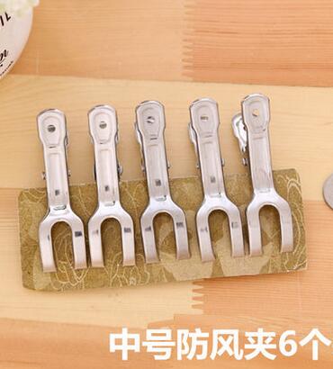 Sainwin Rvs Broek En Kleding Clips Metalen Clips voor Hanger Sokken Ondergoed Sterke Clip 20 stks/5 stks/6 stks/7 stks/8 stks: 6pcs Middle