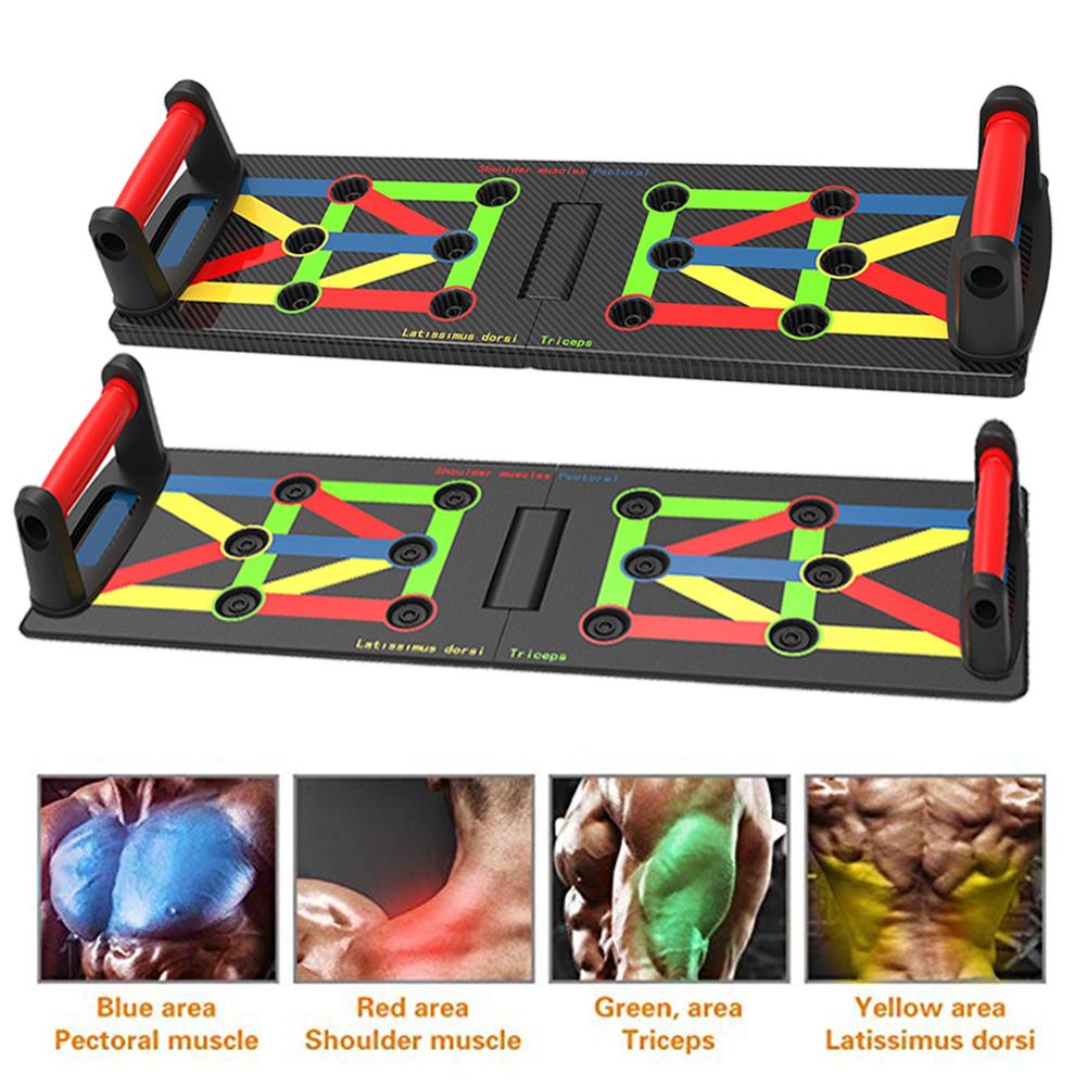Tableau push-up avec code couleur et système d'entraînement pour l'entraînement du corps