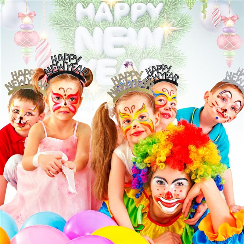Diadeem happy new year blauw voor volwassenen