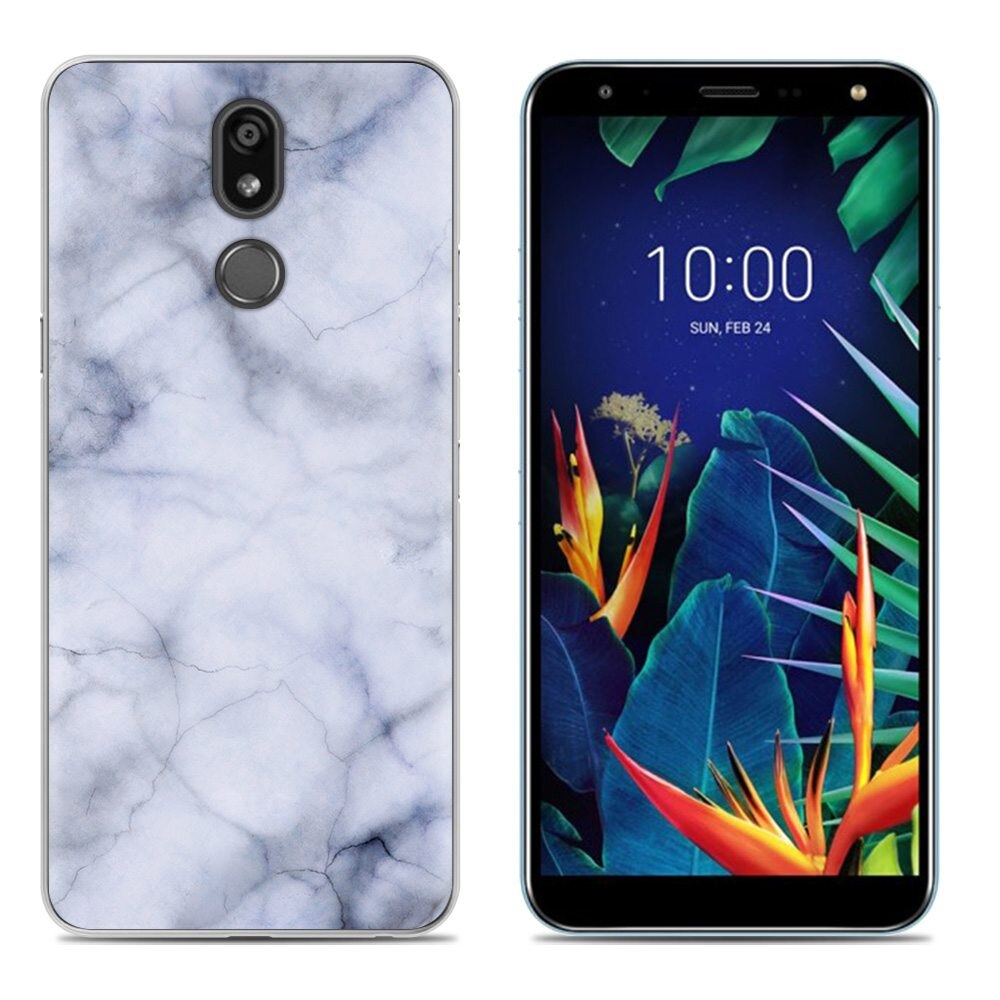 Funda de suave para teléfono LG K40/K12 Plus 5,7 pulgadas TPU colorida pintada cubierta trasera de silicona: 14