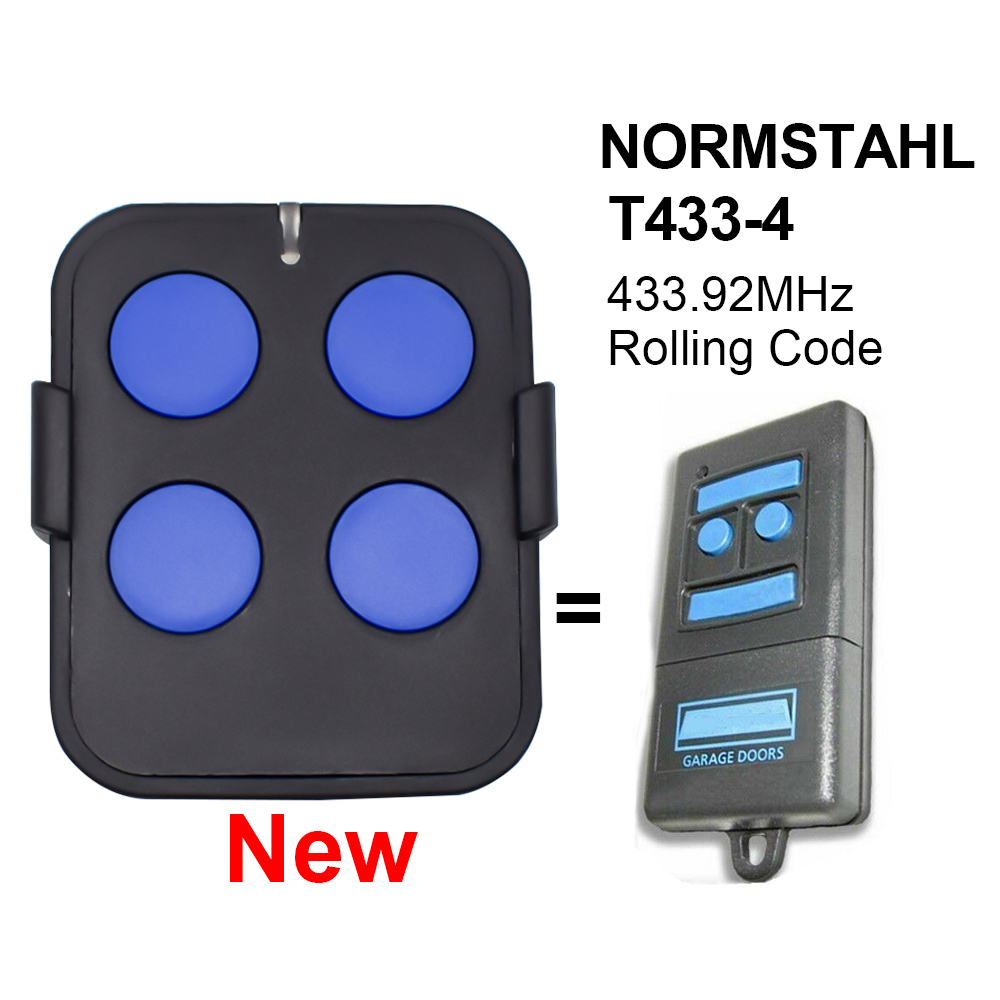 Normstahl/Crawford Standard acier T433-4 transmetteur manuel Compatible 433.92Mhz télécommande pour porte de Garage