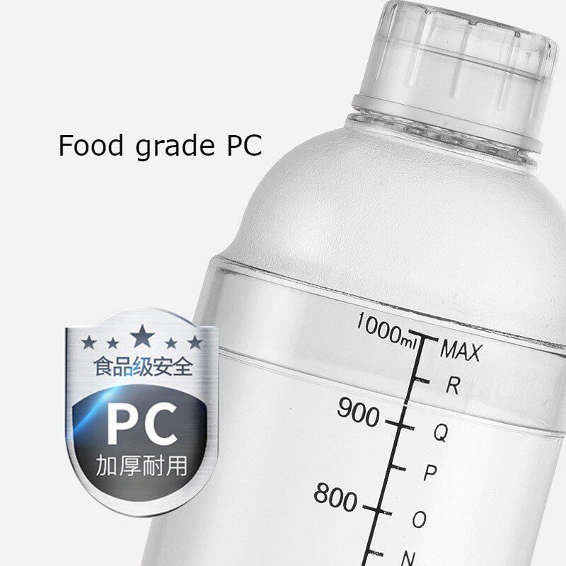 PC Shaker Cup Shaker with Scale Shaker Shaker Shaker Milk Teapot Juice Shaker Resin Shaker Shaker