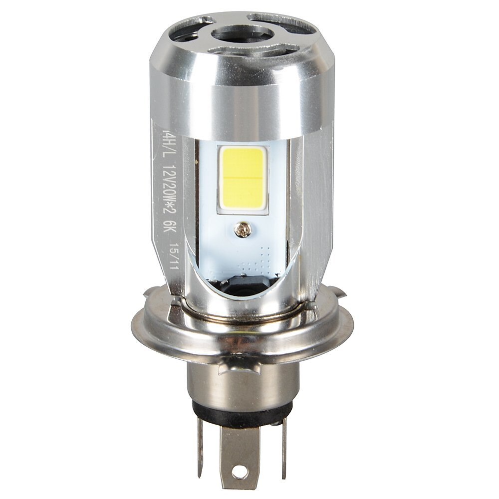 1 Pcs Hi/Lo H4/HS1 20W 2000lm Led Motorfiets Koplamp 6500K Lampen Koplamp Moto Licht