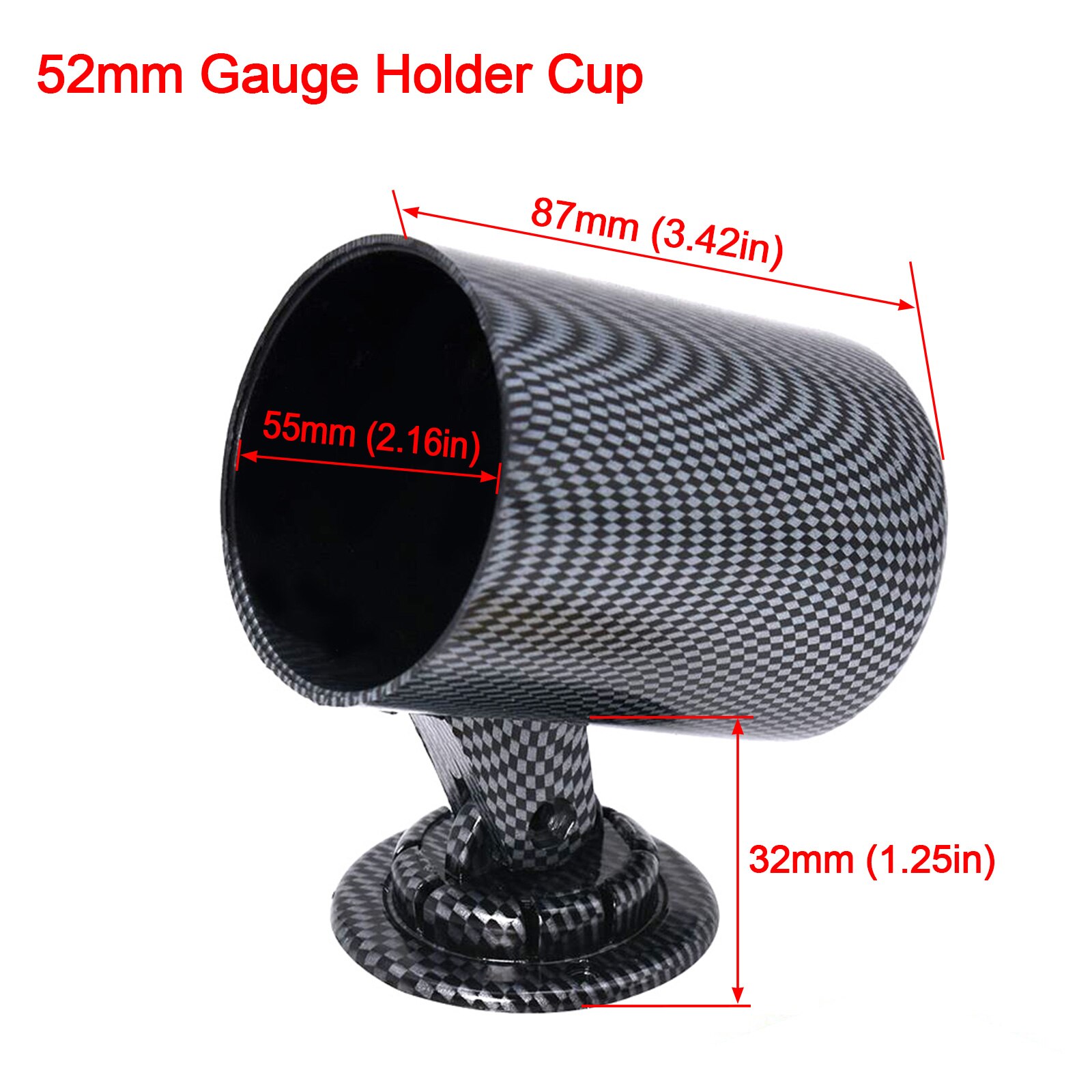 Support De Jauge 2'' (52mm) Pour Tableau De Bord Voiture - Pod Simple Trou En ABS Noir, Marque XUKEY