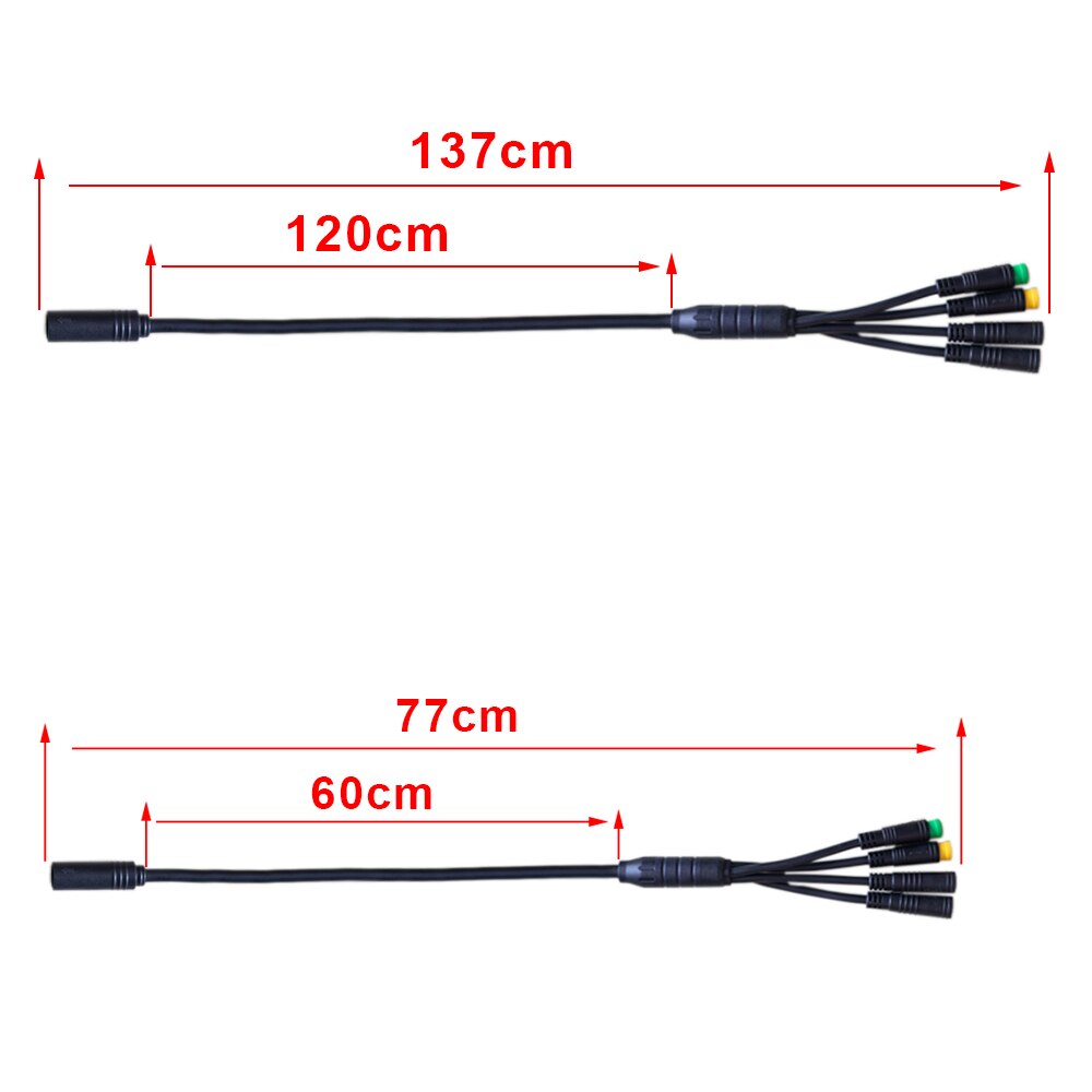 Bafang Cable Link Throttle Display Brake Lever 1T4 Cable Connector for Bafang BBS01 BBS02 BBSHD Mid Motor e bike Accessories