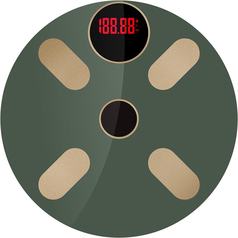 Multifunctional Electronic Scale Household Intelligent Weighing Scale Usb Charging Bluetooth Body Fat Scale Component Analyzer: green