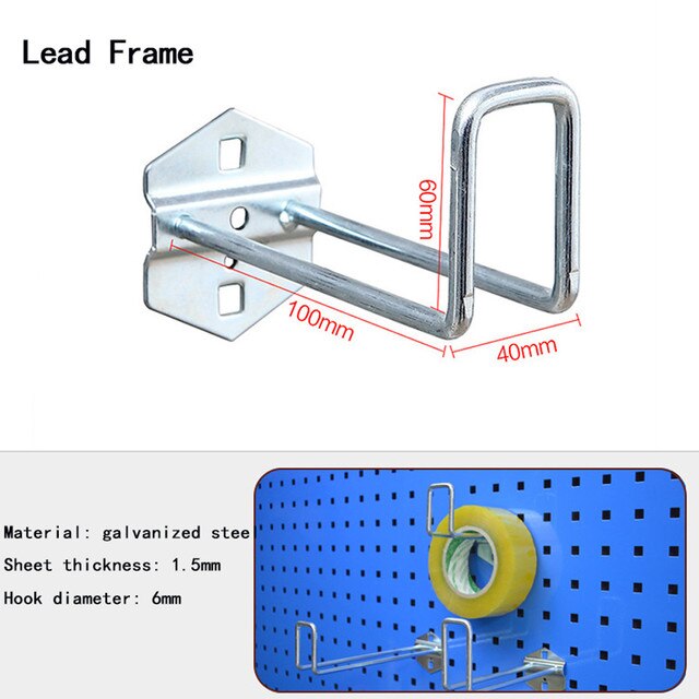 1 Pcs Hole Board Hook Wall-Mounted Storage Rack Hanger Hook Hardware Tool For Home Decoration Accessories: Lead Frame