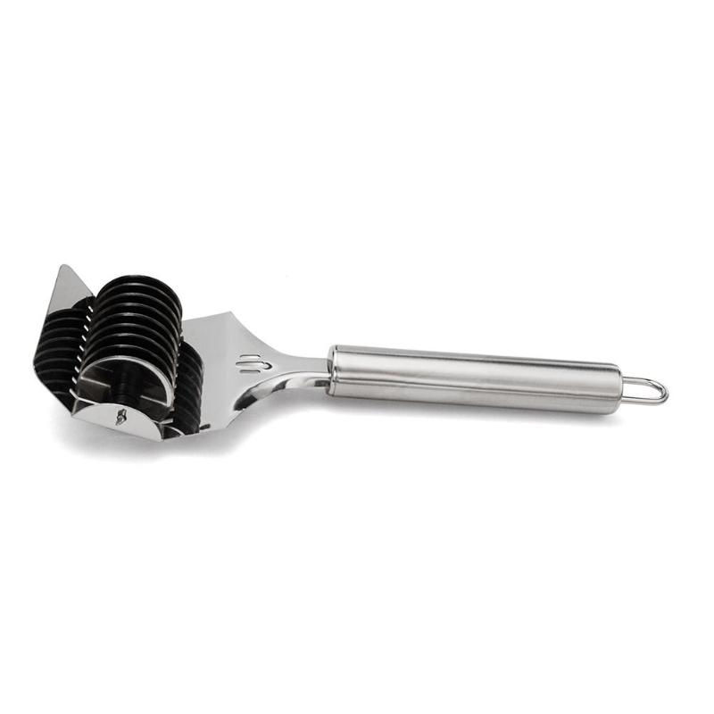 Flexible Stainless Steel Vegetable Roll Crusher Noodle Maker Lattice Roller Docker Dough Cutter Kitchen DIY Dough Cutting Tools