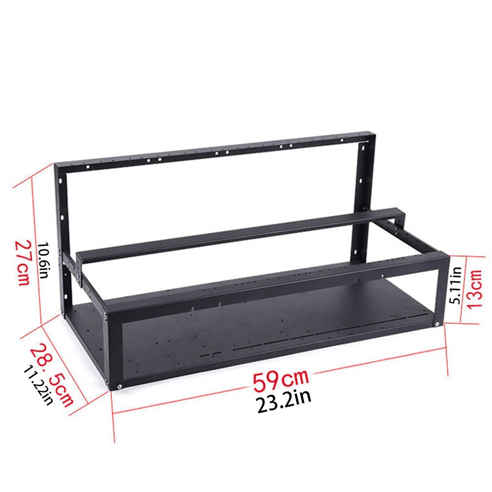 6 gpu open-pit máquina de mineração quadro caso de mineração anel de moeda suporte caso quadro transferência de mineração rack