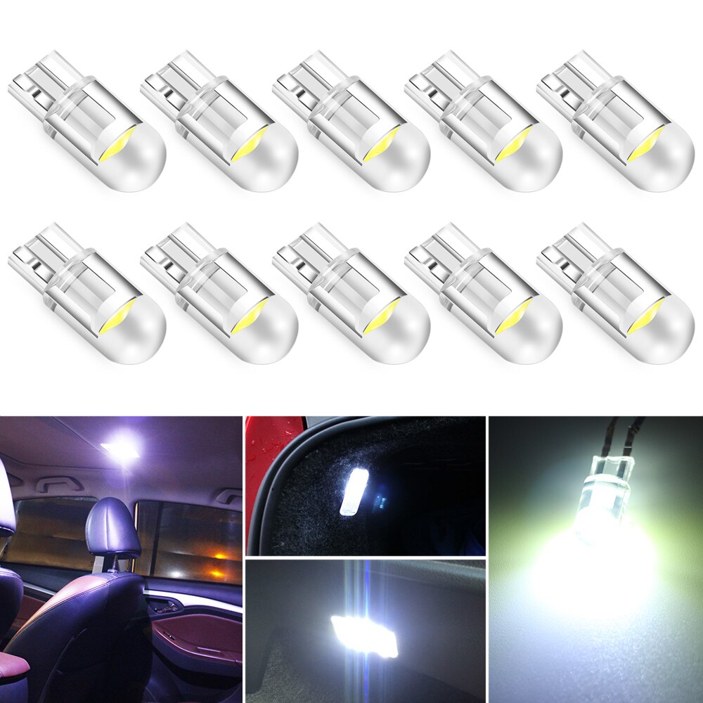 10 stuks auto  t10 w5w cob led-lampen voor ford explorer, expedition, evos, start, c-max, s-max, b-max, edge, everest